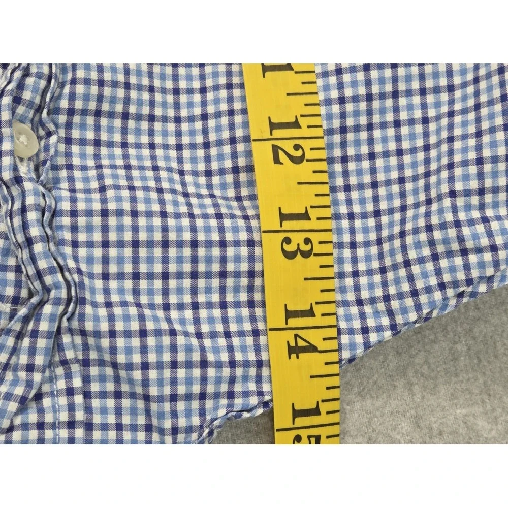 Polo‎ Ralph Lauren Button Up Shirt Boys 3T Blue White Gingham Check Preppy Logo
